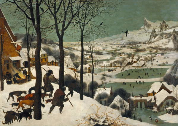 Canvas Print Hunters in the Snow (Winter), 1565