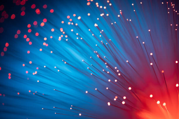 Canvas Print Illuminated Fiber Optics Abstract Background