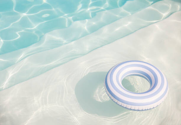 Canvas Print Inflatable  ring in a swimming pool