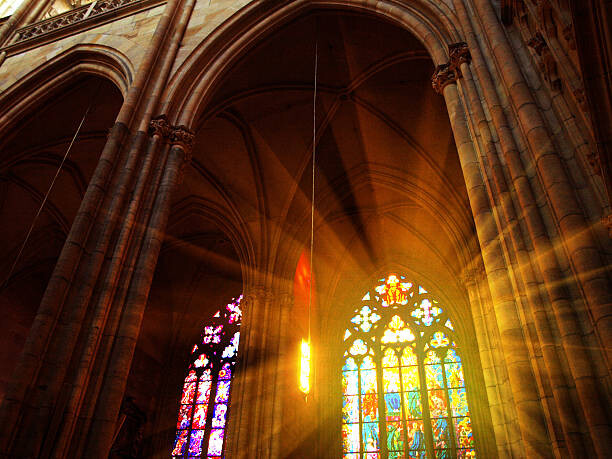 Canvas Print Interior of St. Vitus Cathedral, Prague,