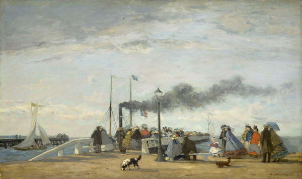 Canvas Print Jetty and Wharf at Trouville, 1863