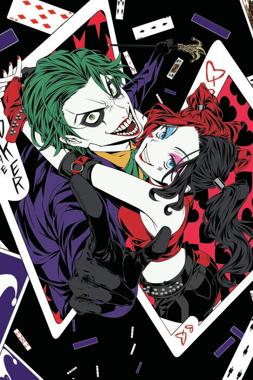 Canvas Print Joker and Harley - Manga