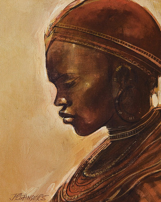 Canvas Print Jonathan Sanders - Masai Woman II