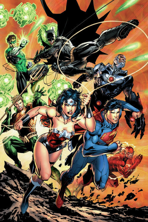 Canvas Print Justice League - Charge