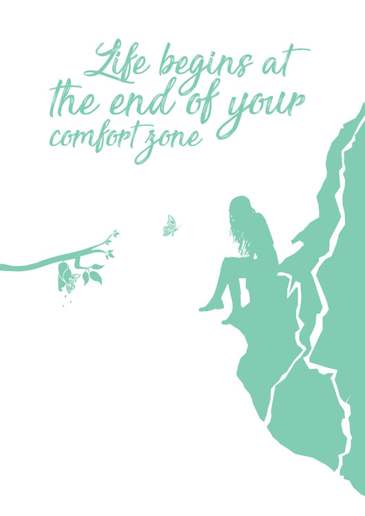 Canvas Print Life begins - Blue