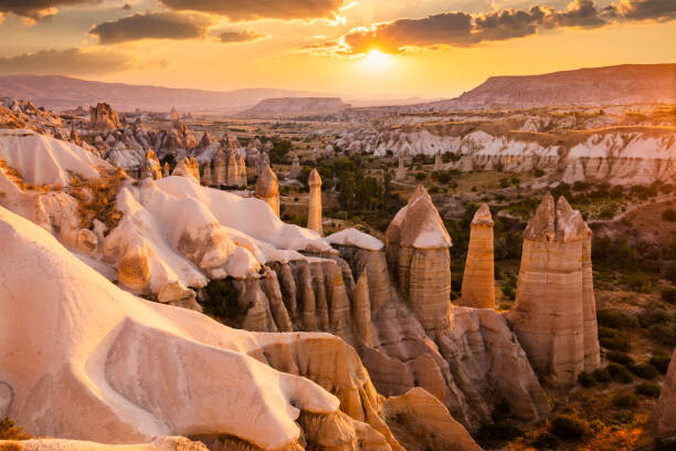 Canvas Print Love Valley at sunrise in Cappadocia, Turkey