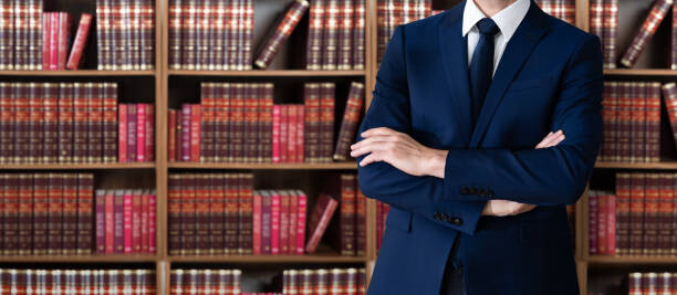 Canvas Print Male Attorney With Arms Crossed. Lawyer