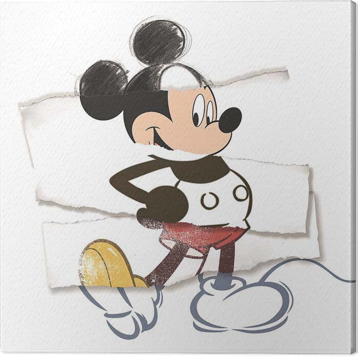 canvas print mickey mouse torn fine art prints wall decorations