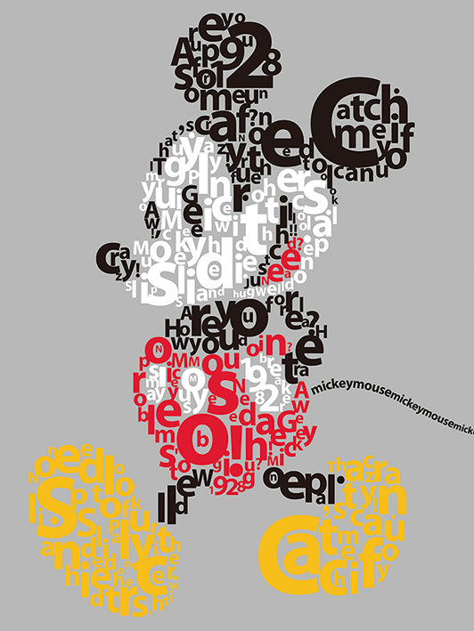 Canvas Print Mickey Mouse - Type
