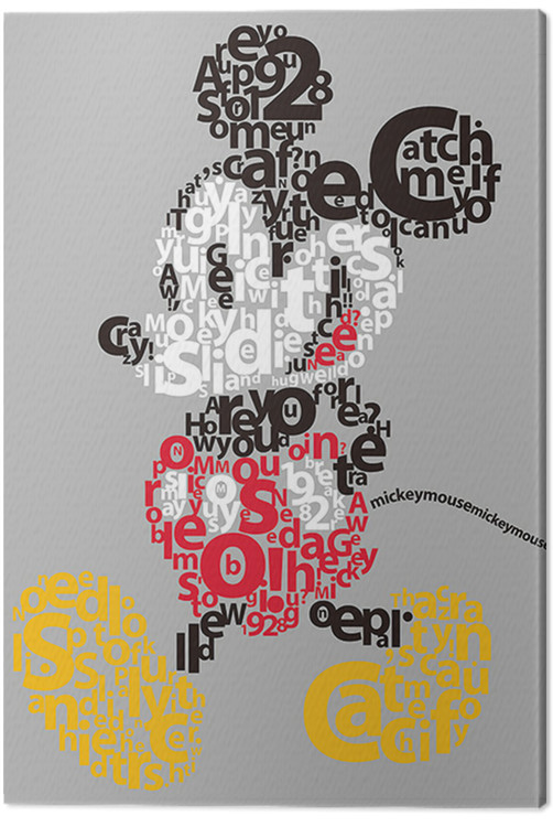 Canvas Print Mickey Mouse - Type