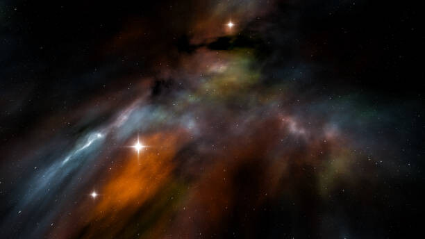 Canvas Print night sky with stars and nebula