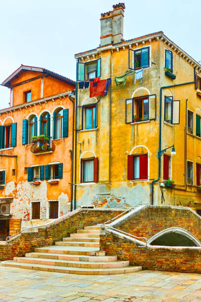 Canvas Print Old buildings and bridge in Venice