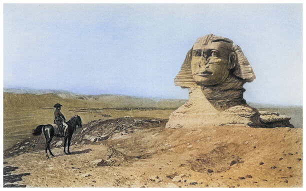 Canvas Print Old engraved illustration of Napoleon and
