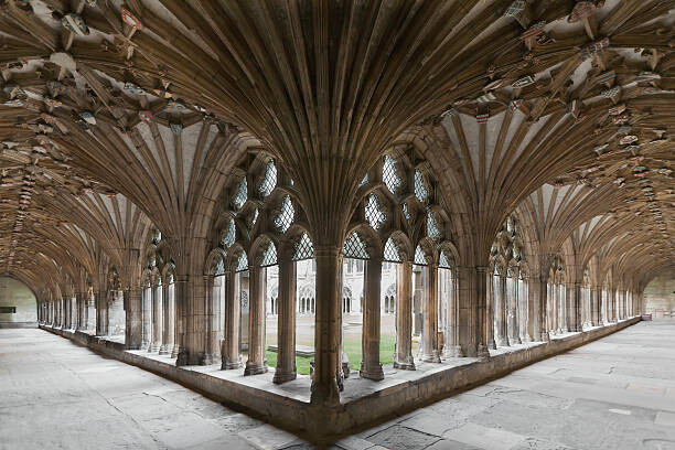 Canvas Print Ornate Ceiling And Pillars Around Canterbury