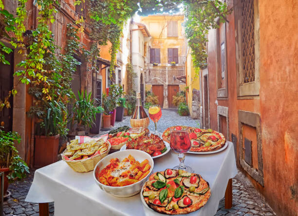 Canvas Print Pasta , pizza  and homemade