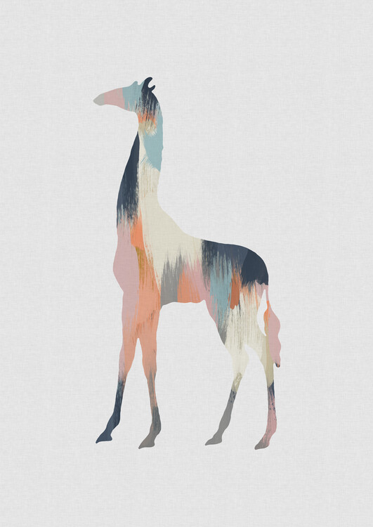 Canvas Print Pastel Giraffe