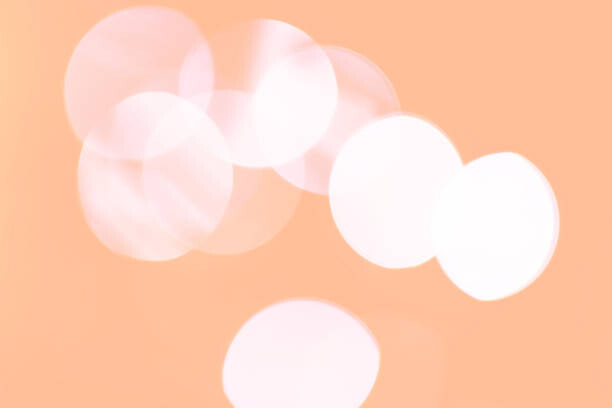 Canvas Print Peach fuzz blurred lights defocused bokeh