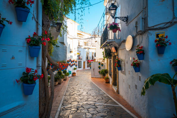 Canvas Print Pedestrian streets in the the cozy