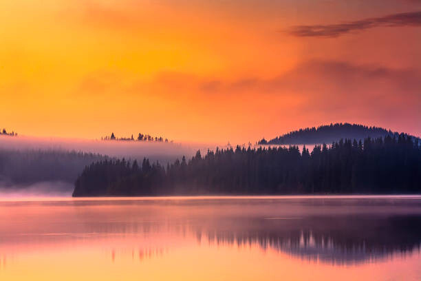 Canvas Print Perfect Lake Morning