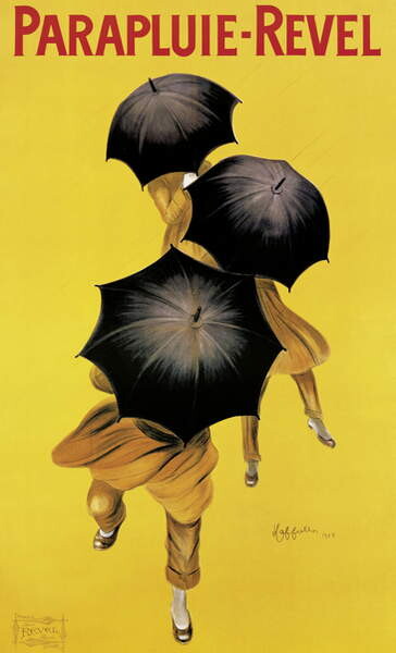 Canvas Print Poster advertising 'Revel' umbrellas, 1922