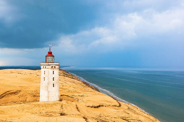Canvas Print Rabjerg mile a lighthouse on the Danish coast