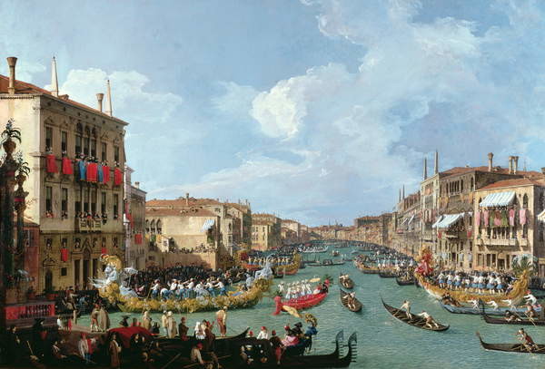 Canvas Print Regatta on the Grand Canal