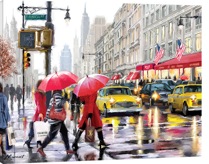 Canvas Print Richard Macneil - New York Shoppers