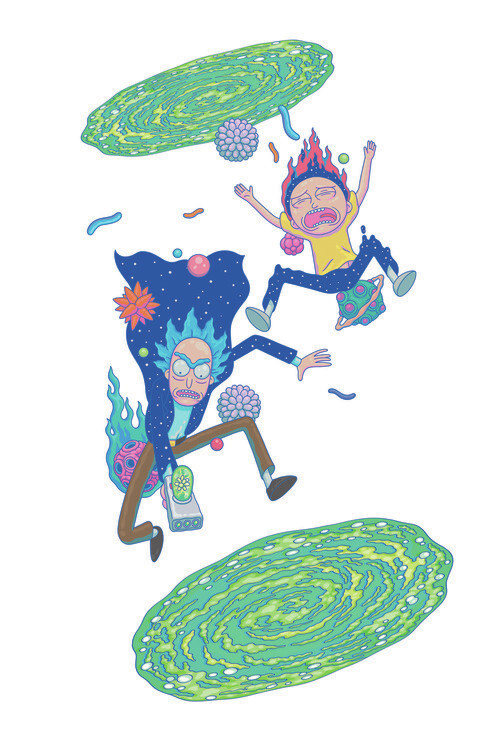Canvas Print Rick and Morty - Big fall