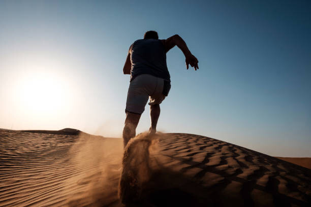 Canvas Print Running In The Desert