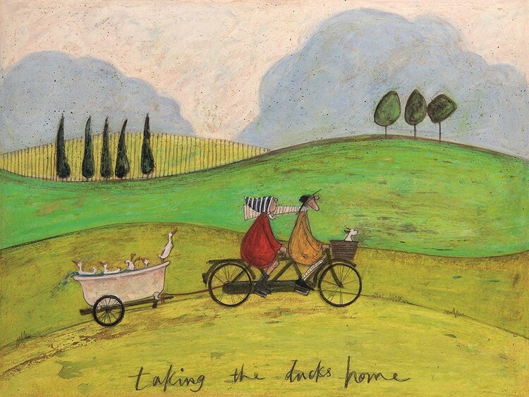 Canvas Print Sam Toft - Taking the Ducks Home