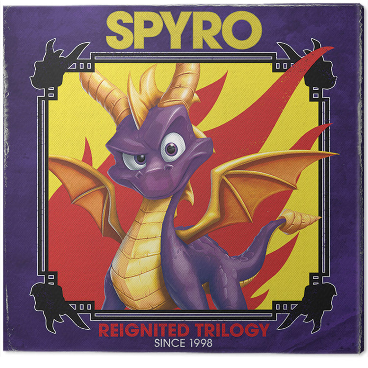 Canvas Print Spyro - Retro Style