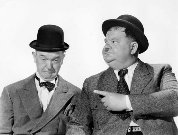 Canvas Print Stan Laurel &nd Oliver Hardy - The Big Noise