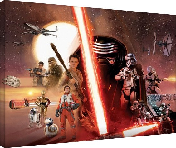 succes spoelen kortademigheid Canvas print Star Wars Episode VII: The Force Awakens - Galaxy | Fine Art  Prints & Wall Decorations