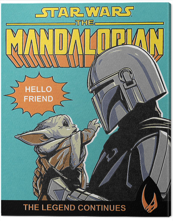 Vervelen Interpersoonlijk Silicium Canvas print Star Wars: The Mandalorian - Hello Friend | Fine Art Prints &  Wall Decorations