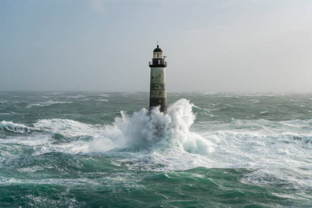 Canvas Print Storm Ciara in Bretagne with huge