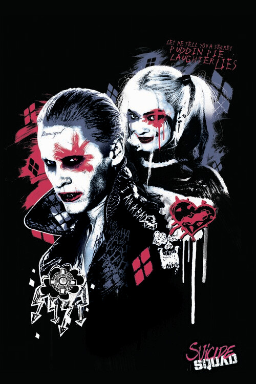 Canvas Print Suicide Squad - Harley and Joker