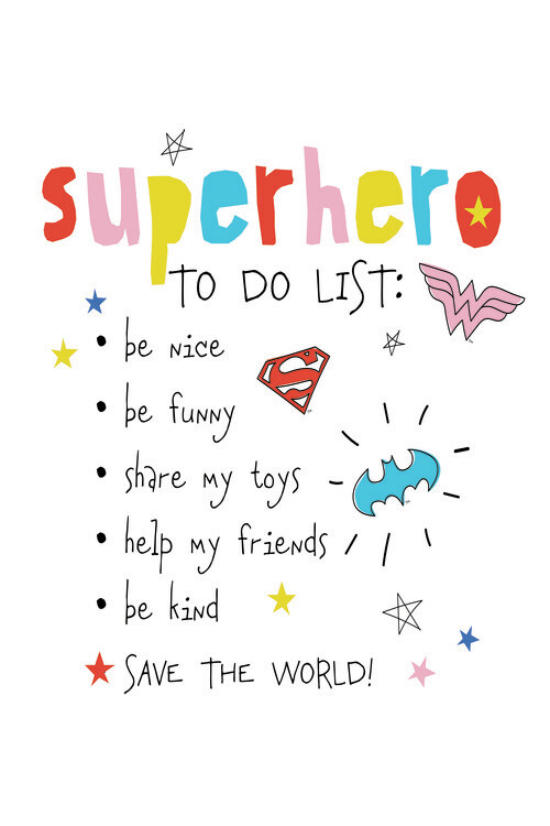 Canvas Print Superhero - to do list