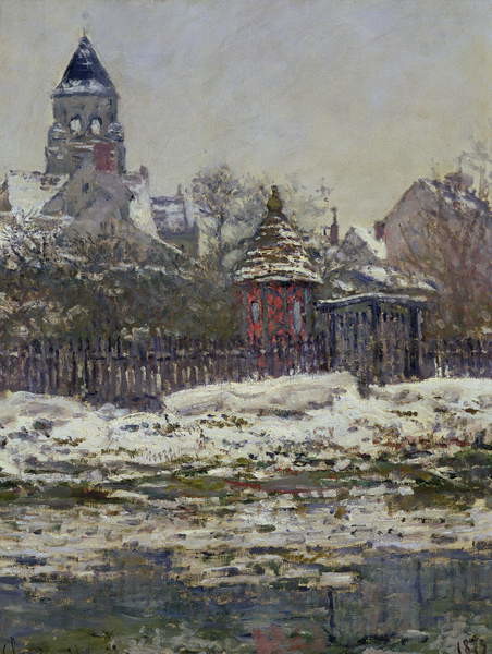 Canvas Print The Church at Vetheuil, 1879