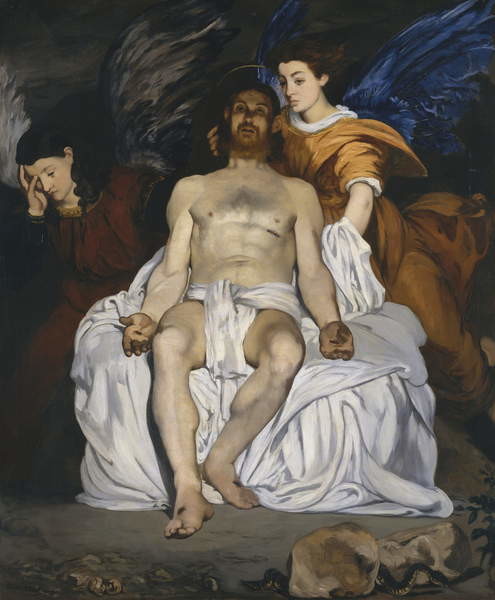 Canvas Print The Dead Christ with Angels, 1864