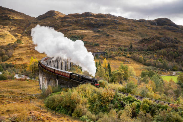 Canvas Print The Jacobite Steam train Crossing the
