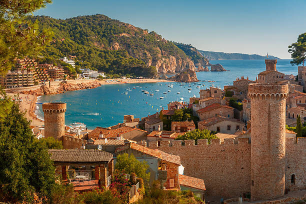 Canvas Print Tossa de Mar on the Costa Brava, Catalunya, Spain