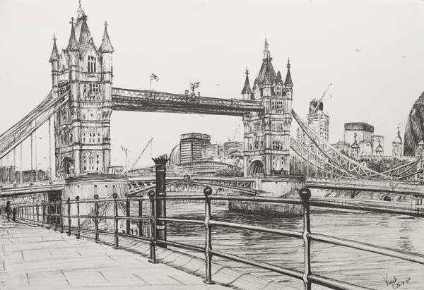 Canvas Print Tower Bridge London, 2006,