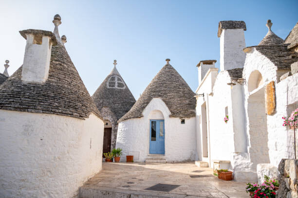Canvas Print Traditional Apulian Trulli houses. Apulia, Italy