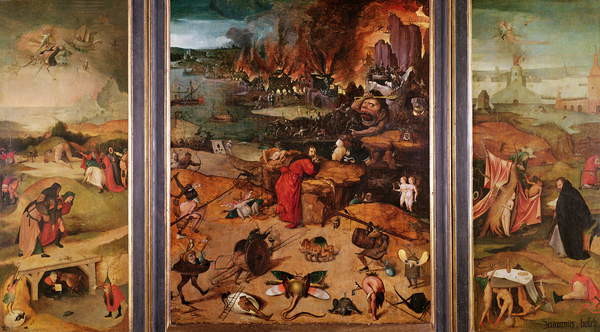 Canvas Print Triptych of the Temptation of St. Anthony