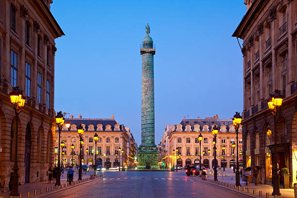 Canvas Print Vendome Column, Place Vendome, Paris, France