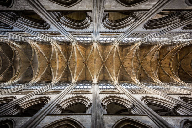 Canvas Print Vertical view of the Ogive Vaulted