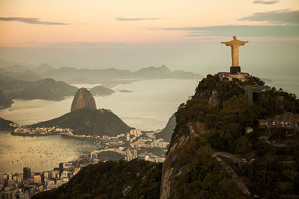 Canvas Print View of Rio de Janeiro at dusk