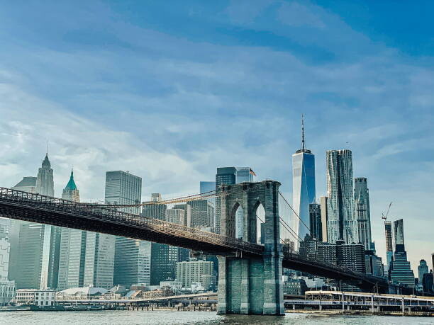 Canvas Print View of skyscrapers against cloudy sky,New