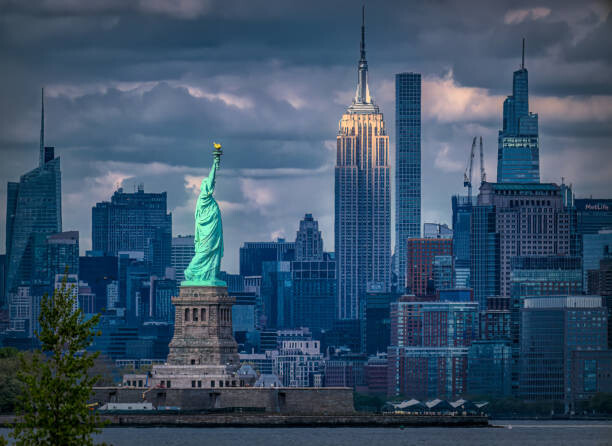 Canvas Print View of the Statue of Liberty