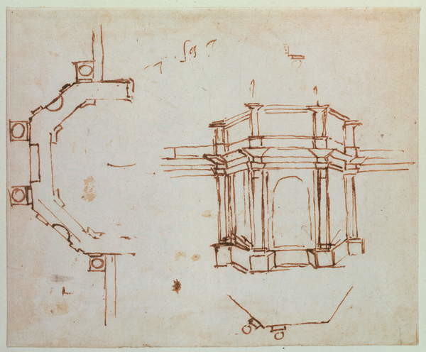 Canvas Print W.24r Architectural sketch